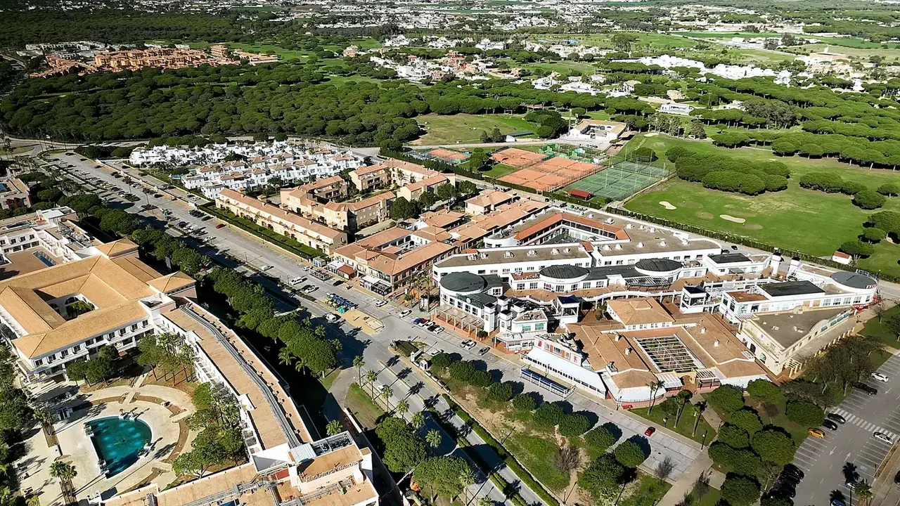 Vista aérea de una finca de celebraciones
